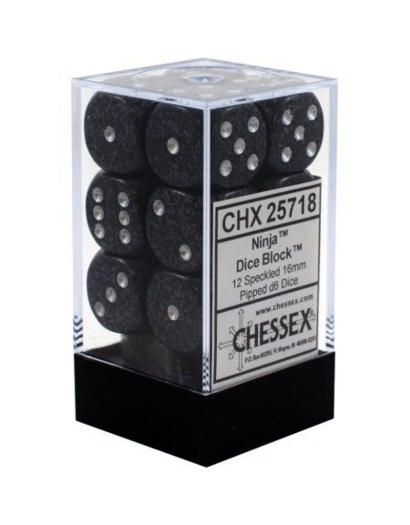 Chessex D6 Block - 16mm - Speckled Ninja