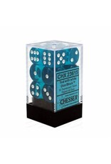Chessex D6 Block - 16mm - Translucent Teal/White