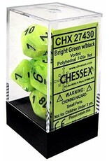 Chessex Chessex: Vortex Bright Green/Black 7-Die Set