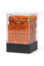 Chessex Chessex: Vortex Orange/Black 12Mm D6 Dice