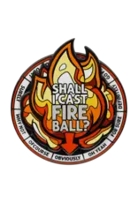 Shall I Cast Fireball Large Spinner Enamel Pin