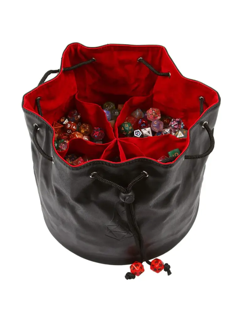 forged gaming Forged Pouch of the Endless Hoard Dice Bag - Black Red