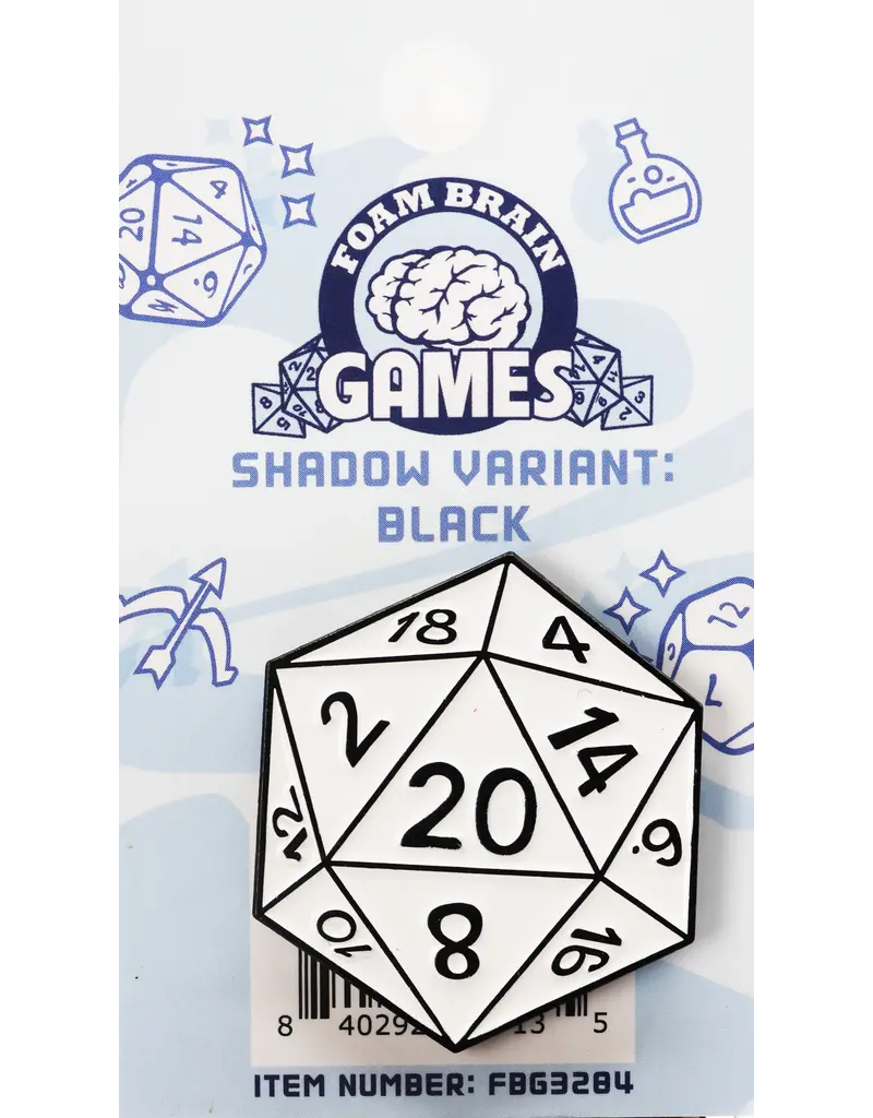 foam brain wholesale D20 Pin: Shadow Variant Black