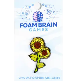 foam brain wholesale Hollow Hearts Enamel Pin: Dice Sunflower
