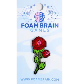 foam brain wholesale Hollow Hearts Enamel Pin: Dice Rose