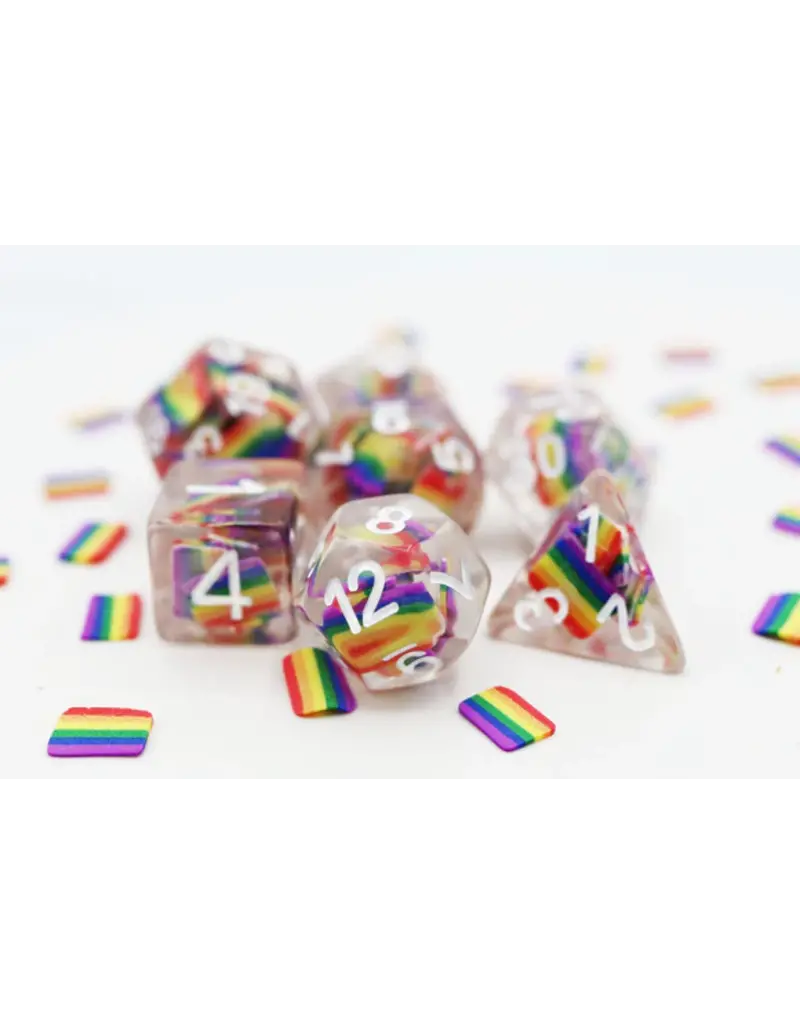 foam brain wholesale Rainbow Flag RPG Dice Set