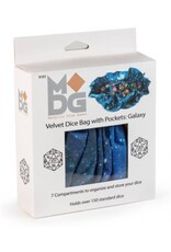 Velvet Compartment Dice Bag with Pockets: Galaxy