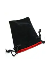 Dice Bag: Black Velvet Red Satin Lined (Large)