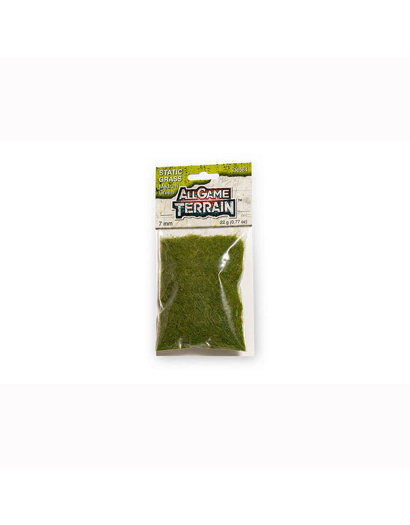 Woodland Scenics All Game Terrain 7mm Medium Green Static Grass