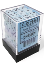 Chessex Opaque 12mm d6 Pastel Blue/black Dice Block (36 dice)