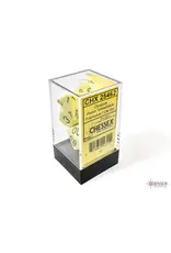 Chessex 7-Die Set Opaque Polyhedral Pastel Yellow/black