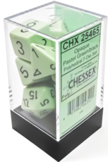 Chessex Opaque Polyhedral Pastel Green/black 7-Die Set