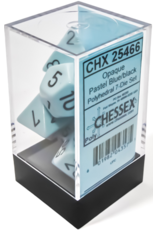 Chessex Opaque Polyhedral Pastel Blue/black 7-Die Set