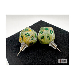 Chessex Chessex Stud Earrings Marbel Green/dark Green