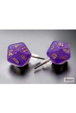 Chessex Chessex Stud Earrings Borealis Royal Purple/Gold
