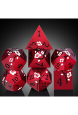 georgetown hobbies Metal & Enamel Dice Set (7pcs) (Sakura) [Red]