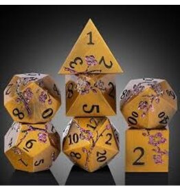 georgetown hobbies DAD657 Metal & Enamel Dice Set (7pcs) (Sakura) [Bronze]