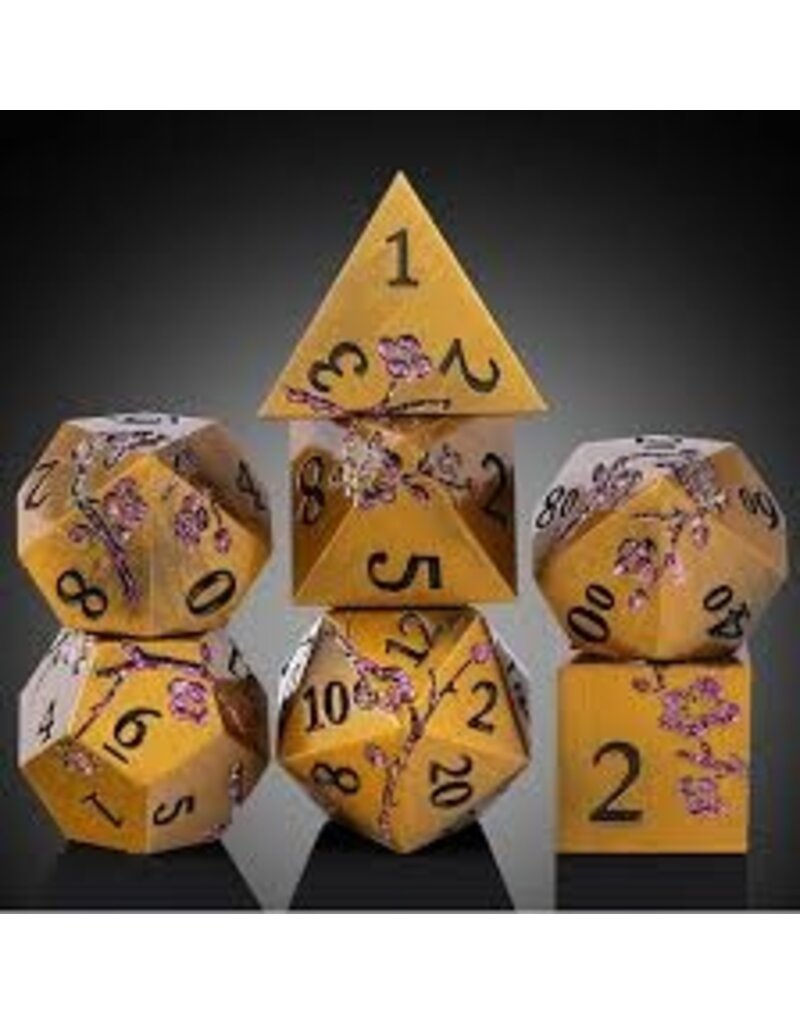 georgetown hobbies DAD657 Metal & Enamel Dice Set (7pcs) (Sakura) [Bronze]