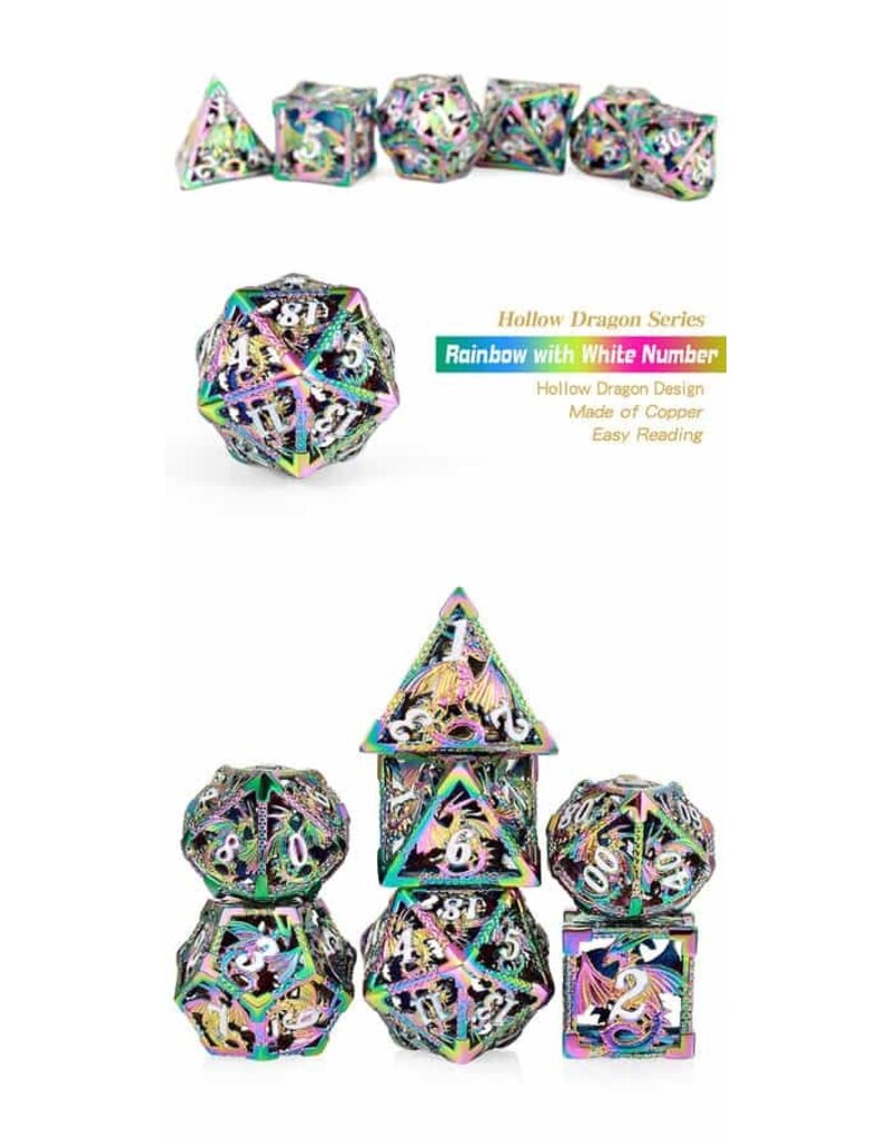 georgetown hobbies Hollow Dice Set (7pcs) (Dragon) [Iridescence]