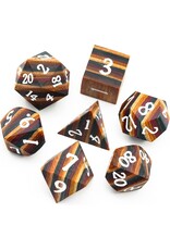 georgetown hobbies Wooden Dice Set (7pcs) [Rainbow Wood]
