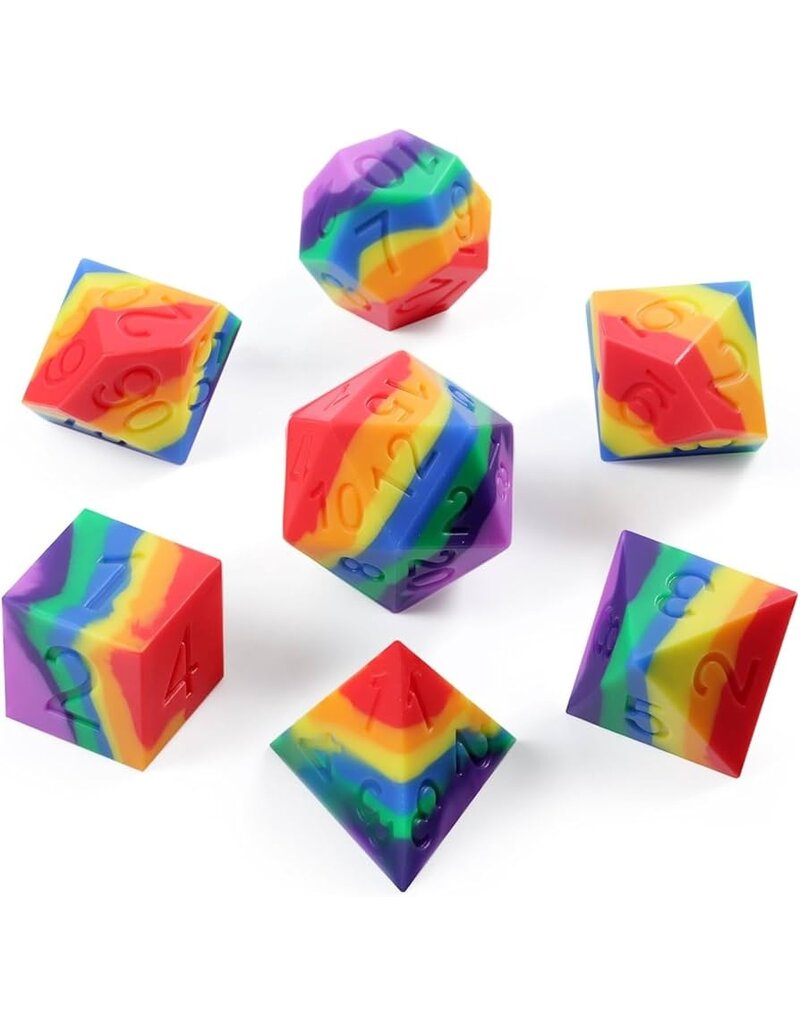 georgetown hobbies Silicone Dice Set (7pcs) [Rainbow]