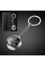 Mini Metal Dice Set Keychain [Silver]