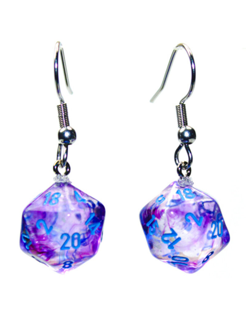 Chessex Chessex Hook Earrings Nebula Nocturnal/blue