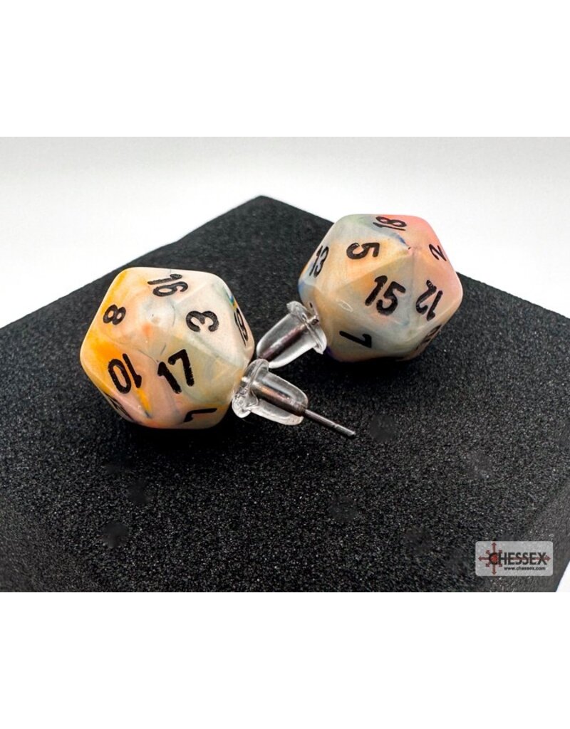 Chessex Chessex Stud Earrings Festive Circus/black