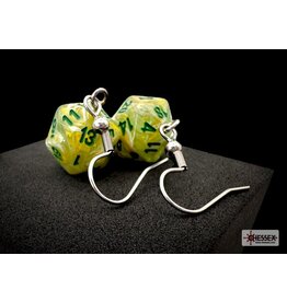Chessex Chessex Hook Earrings Marble Green/dark green