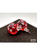 Chessex Chessex Dice Earrings Translucent Red/white
