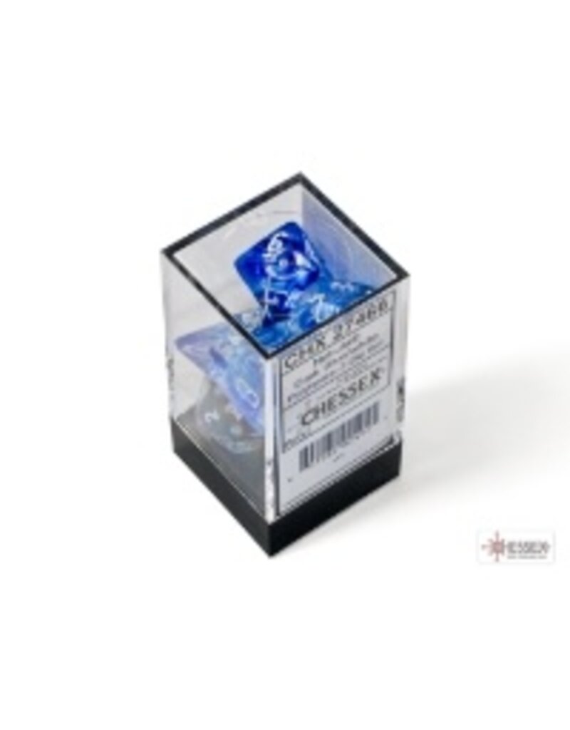 Chessex 7 Die Set - Nebula Dark Blue/White