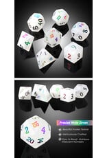 Dice Habit Glass Dice Set (7pcs) [Frosted White Zircon]