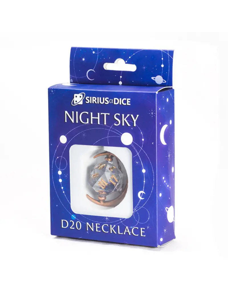Sirius Dice D20 Necklace Night Sky