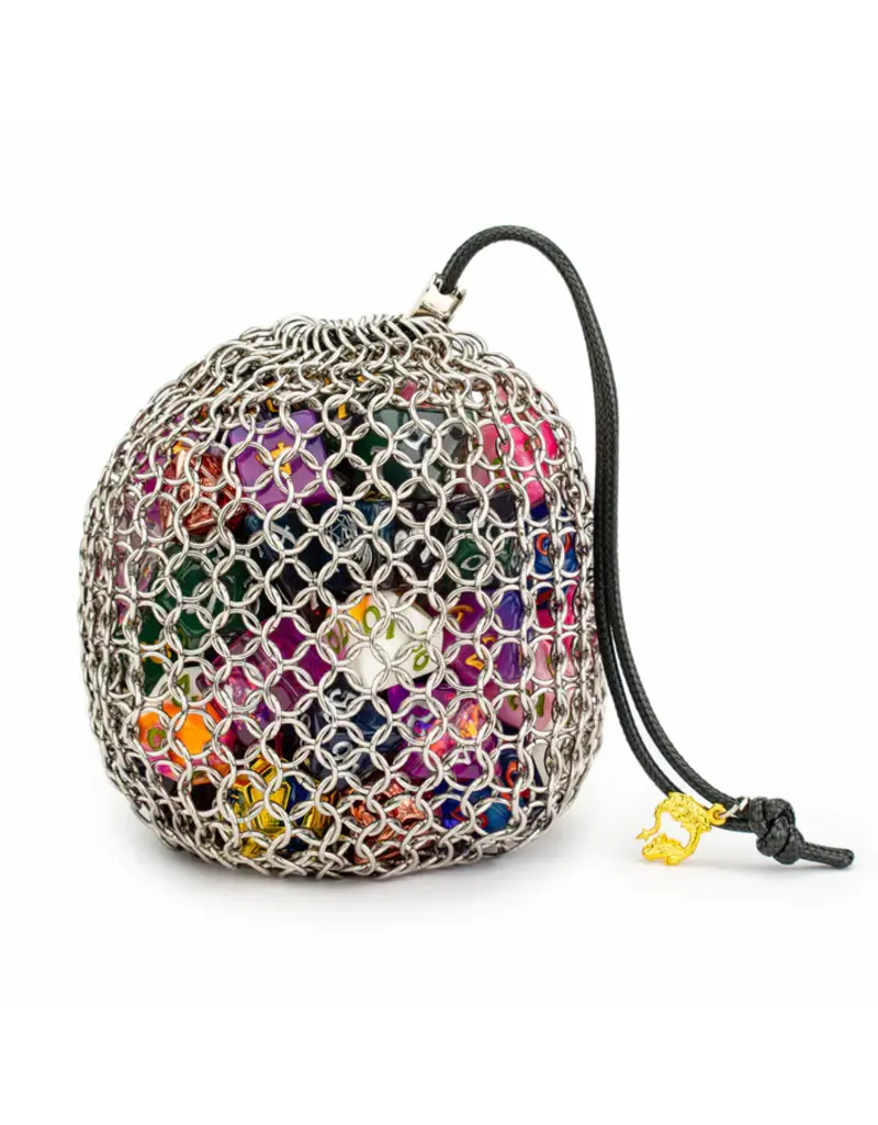 Hymgho Dice Bag: Hero's Chainmail Silver