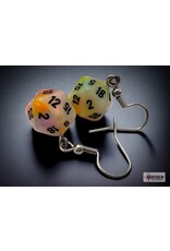 Chessex Chessex Hook Earrings Festive Circus Mini D20