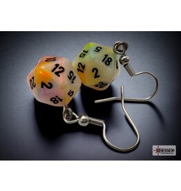 Chessex Chessex Hook Earrings Festive Circus Mini D20