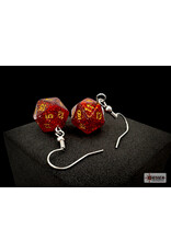 Chessex Chessex Earrings Glitter Ruby Mini d20