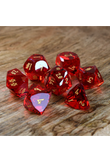 Dice Habit Faceted Glass Dice Set (7 Pcs) - Ruby