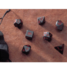 14mm Obsidian Dwarven Stones 7pc set