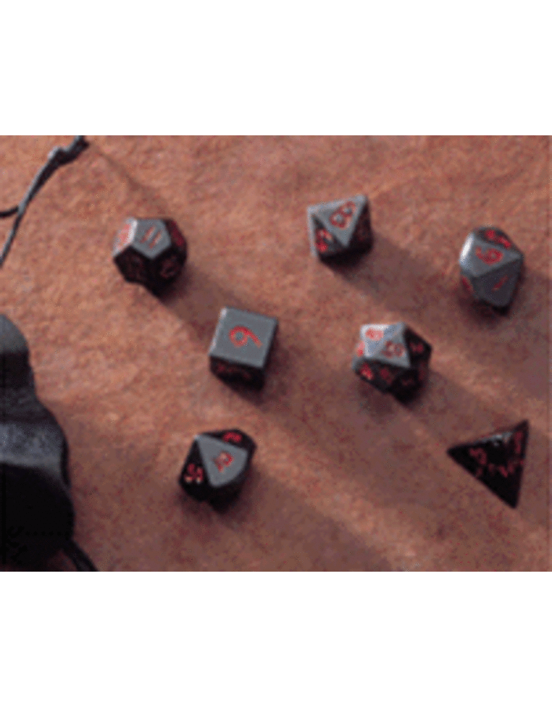 14mm Obsidian Dwarven Stones 7pc set