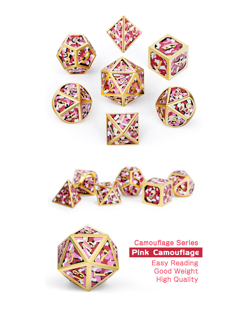 georgetown hobbies Metal and Enamel 7pcs Camo Pink