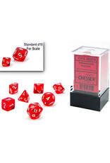 Chessex Translucent Mini 7 Die Set Red/White