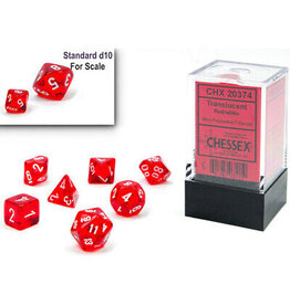 Chessex Translucent Mini 7 Die Set Red/White