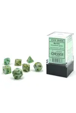 Chessex Marble Mini 7 Die Set Green/Dark Green