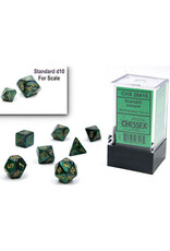 Chessex Scarab Mini 7 Die Set Jade/Gold