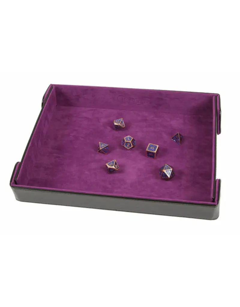 forged gaming Dice Tray Rectangle Magnetic Folding Purple