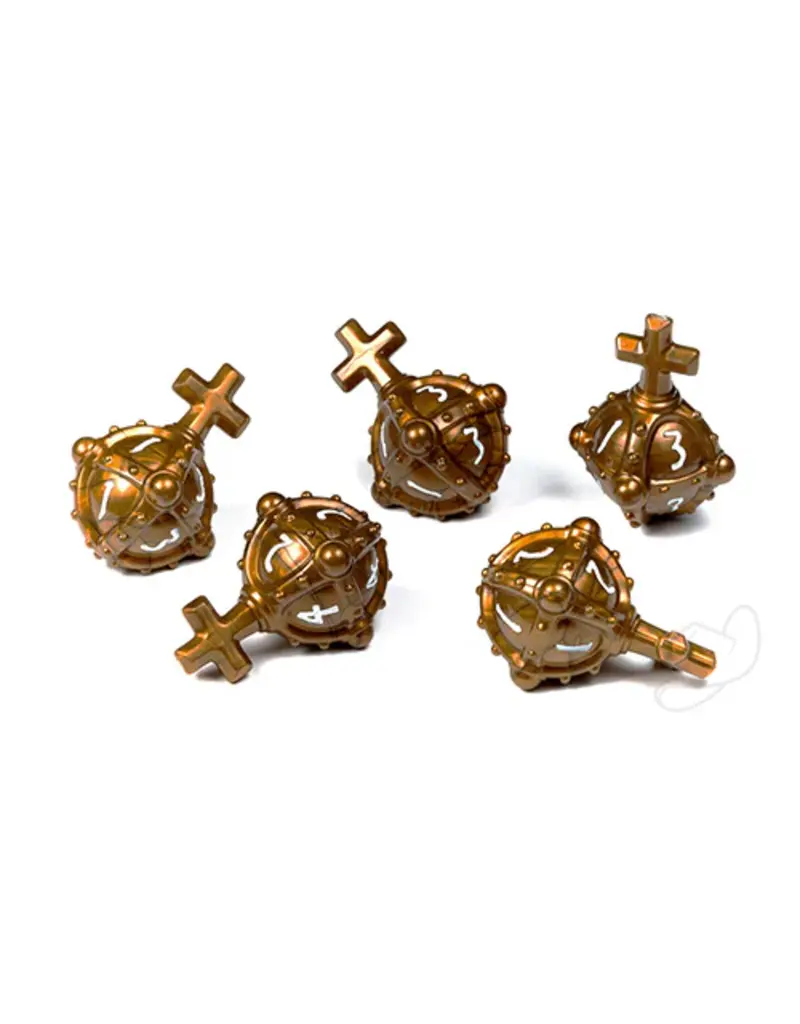 PolyHero Dice PolyHero Cleric 5d4 Hallowed Hand Grenades Merciful Gold