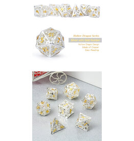 georgetown hobbies Hollow Dice Set 7pcs Dragon Silver
