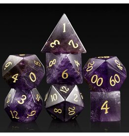 Dice Habit Gemstone Dice Set (7 pcs.) - Amethyst (Natural)