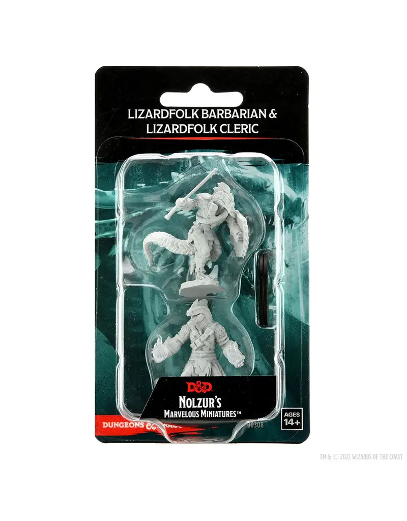 Wizkids D&D Nolzur's - Lizardfolk Barbarian & Lizardfolk Cleric 90308